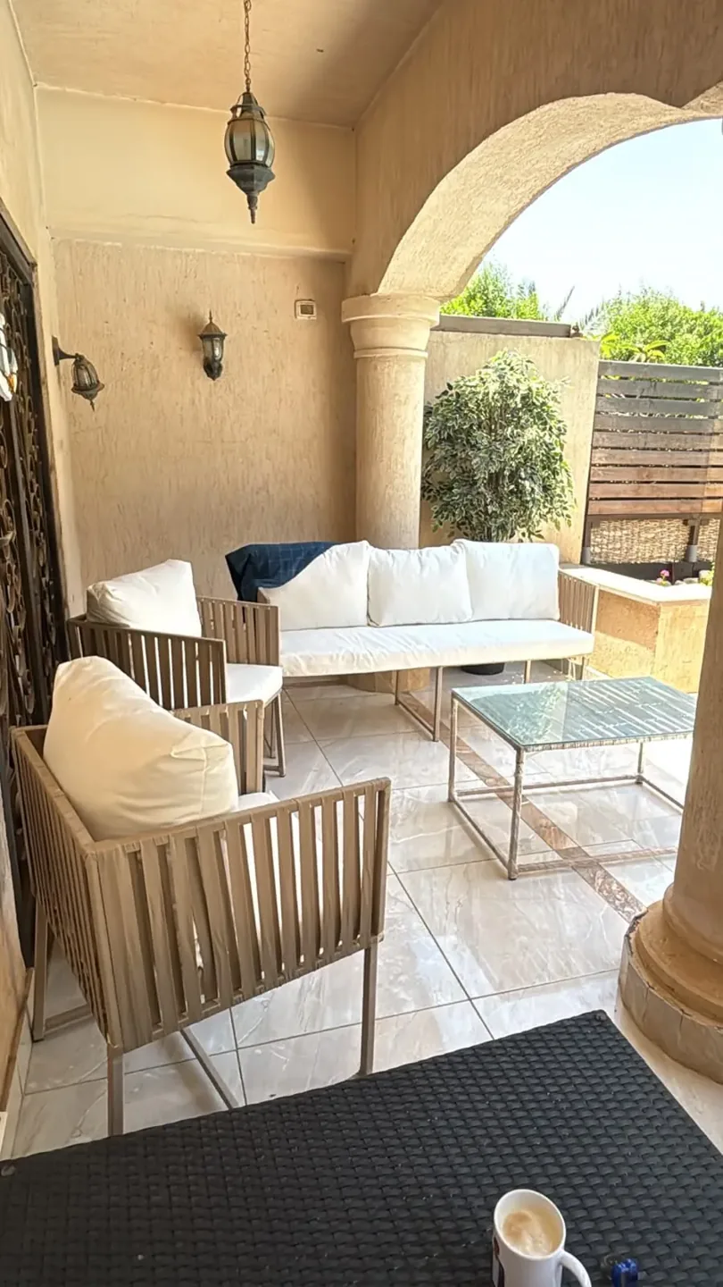 Beige rattan set from a real Nestica delivery in Hurghada