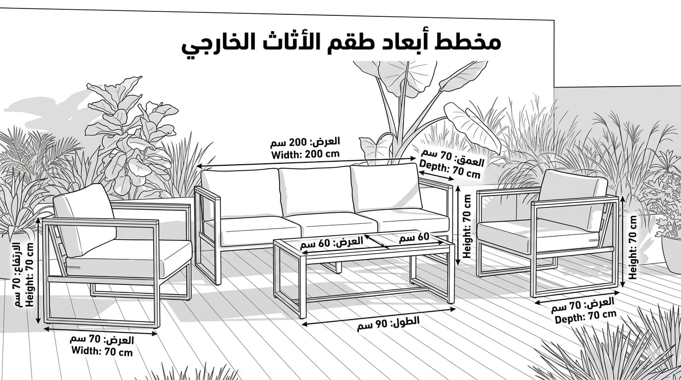 طقم معدن 5 مقعد