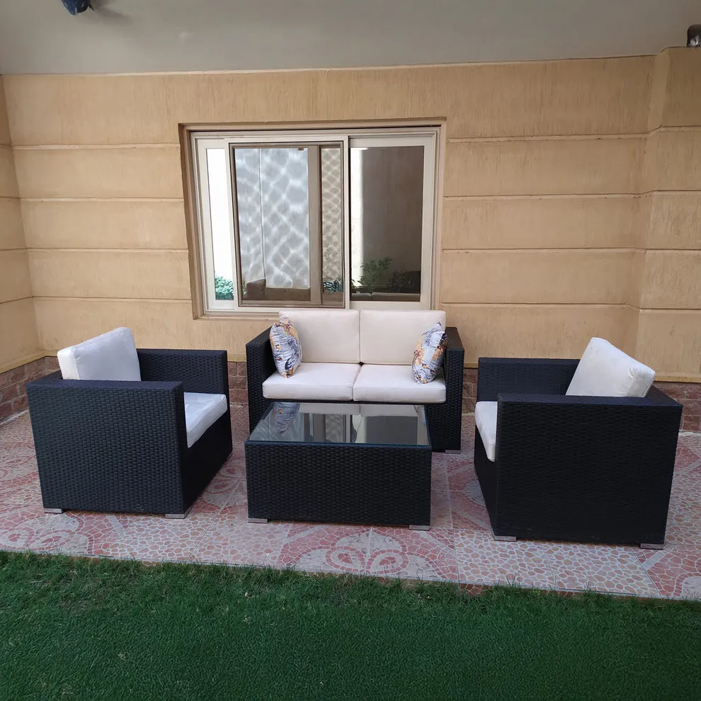 طقم راتان غراي ميكس من نستيكا - أثاث Outdoor رتان